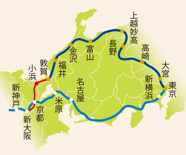 北陸新幹線マップ